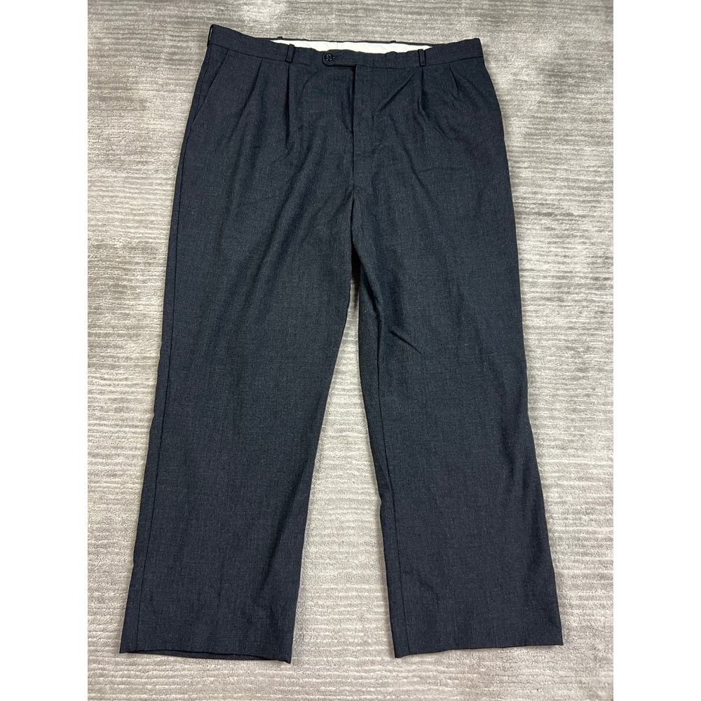 Barry Manufacturing Dress Pants Mens 42x27 Gray Pleated Formal Trousers 28490